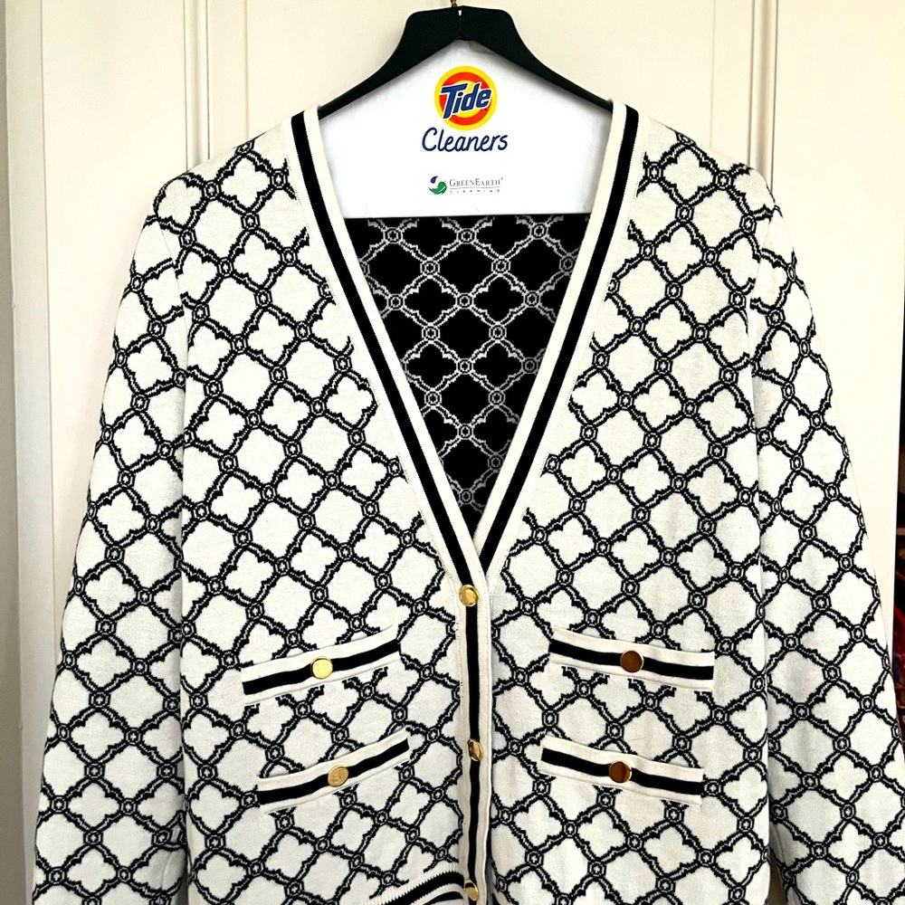 Talbots Lattice cardigan